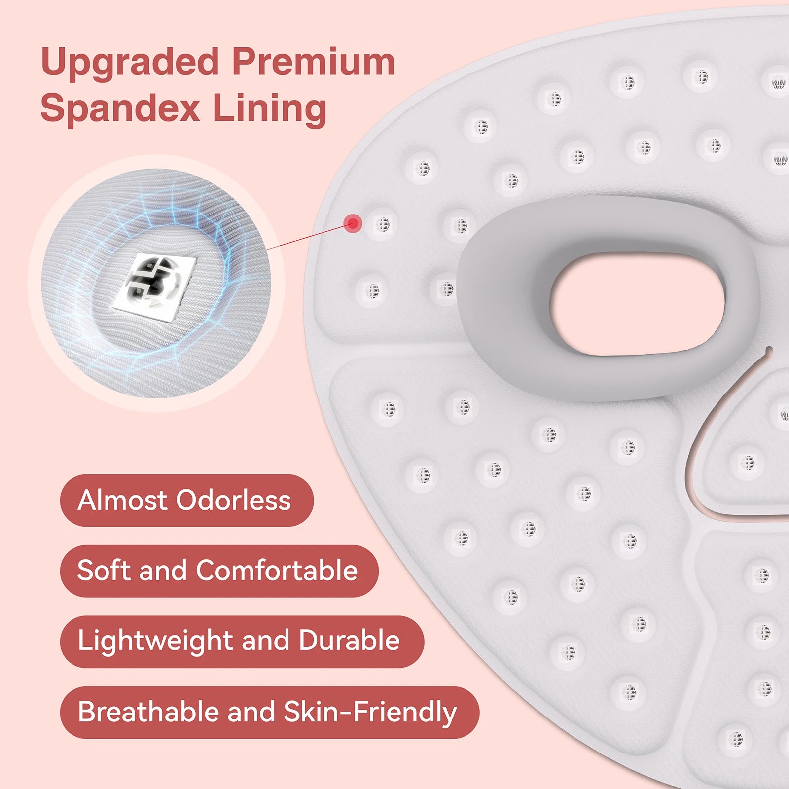 Masque de luminothérapie LED M500S, appareil de soins du visage et du cou