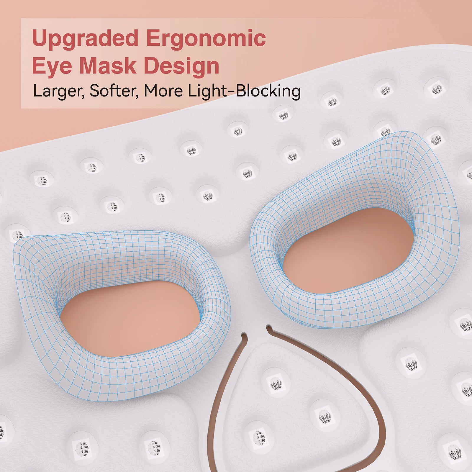 Masque de luminothérapie LED M500S, appareil de soins du visage et du cou