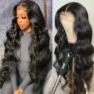 Perruque en cheveux humains ondulés transparents HD – Lace Front 13x4 / 13x6, fermeture 5x5