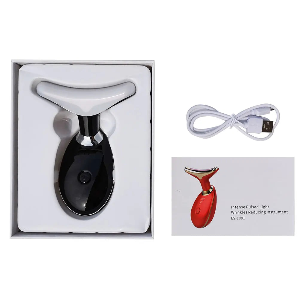 Appareil de luminothérapie rouge pour le visage et le cou – Appareil de beauté LED pour le rajeunissement, le lifting et le raffermissement de la peau